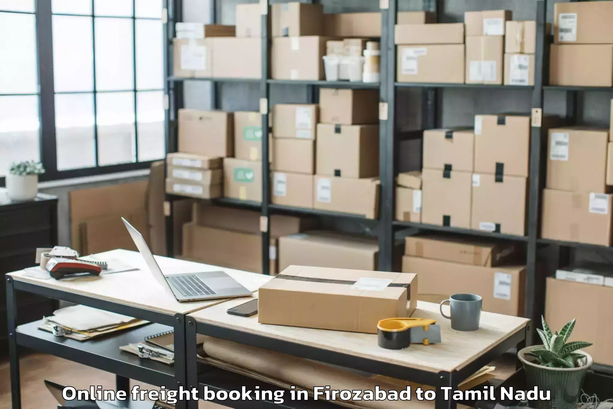 Efficient Firozabad to Pallippatti Online Freight Booking